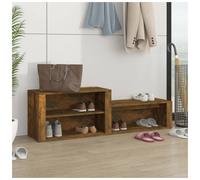 Shoe Cabinet Smoked Oak 150x35x45 cm Engineered Wood Hall Storage Bench Entryway