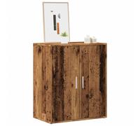Shoe Cabinet Smoked Oak 60x35x70 cm Engineered Wood Storage Cupboard with Doors