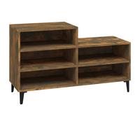 vidaXL Shoe Cabinet Smoked Oak 102x36x60 cm Engineered Wood