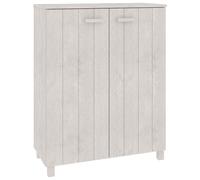 (white) vidaXL Shoe Cabinet Solid Wood Pine Shoe Organiser Unit Rack Multi Colours
