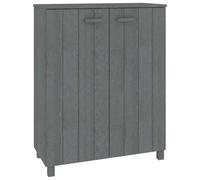 (dark grey) vidaXL Shoe Cabinet Solid Wood Pine Shoe Organiser Unit Rack Multi Colours