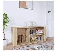 Shoe Cabinet Sonoma Oak 100x35x45cm Engineered Wood Hall Storage Bench Top Shelf