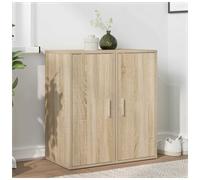 Shoe Cabinet Sonoma Oak 2-Door Engineered Wood 32x35x70cm Compact Storage Indoor