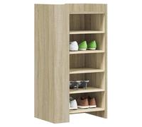 Shoe Cabinet Sonoma Oak 52x37.5x100cm Engineered Wood 5 Shelves for Narrow Entry