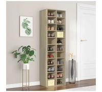 Shoe Cabinet Sonoma Oak 54x34x183cm Engineered Wood Slim 22-Shelf Entryway Hall