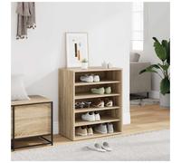 Shoe Cabinet Sonoma Oak 60x35x70cm Engineered Wood 5 Shelves 2 Doors Hall Entry