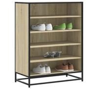 Shoe Cabinet Sonoma Oak 75x38x97.5cm Engineered Wood & Metal Hall 5 Compartments