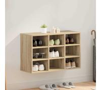 Shoe Cabinet Sonoma Oak 77.5x30x51 cm Engineered Wood 9-Shelf Hallway Storage,