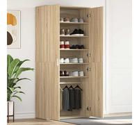 Shoe Cabinet Sonoma Oak 80x39x178cm Engineered Wood 5 Shelv. 2 Doors Indoor Slim