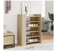 Shoe Cabinet Sonoma Oak Engineered Wood 74.5x37.5x100 cm Slim Corner with Shelf