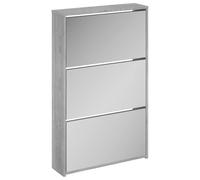 Vidaxl Shoe Cabinet 3-Layer Mirror White 63X17X102.5 Cm