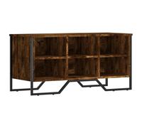 Shoe Cabinet Storage Shelf Rack Smoked Oak Engineered Wood vidaXL