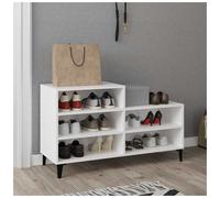 (White) vidaXL Shoe Cabinet Engineered Wood Home Shoe Cupboard Organiser Multi Colours