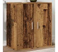 Shoe Cabinet White 32x35x70 cm Engineered Wood 5-Shelf Wall/Floor Mount -Compact