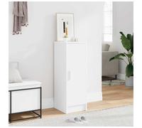 Shoe Cabinet White 32x35x92 cm Engineered Wood 2 Door Slim Entry Storage Shelves