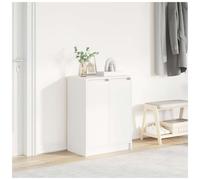 (white) vidaXL Shoe Cabinet Smoked Oak 57x34x76 cm Engineered Wood shoe rack
