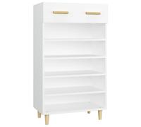 Shoe Cabinet White Engineered Wood Hallway Storage Rack Cupboard vidaXL