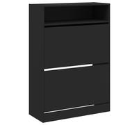 vidaXL Shoe Cabinet with 2 Flip-Drawers Concrete Grey 80x34x116 cm
