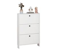 Shoe Cabinet with 3 Doors Vertical Shoe Wooden Shoe Rack for Entryway Hallway & Living Room White 80x24cm (31.5x9.4in) Stylish Storage Solution