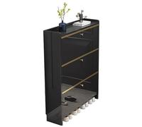 Shoe Cabinet with 3 Drawers - Modern Slim Hallway Storage Solution with Open Base and Worktop for Entryway, Space-Saving Organizer for Shoes and Accessories