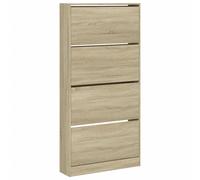 Shoe Cabinet with 4 Flip-Drawers Shoe Storage Shelf Shoe Rack Cupboard vidaXL