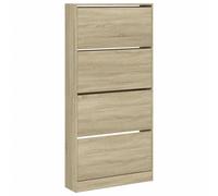 Shoe Cabinet with 4 Flip-Drawers Shoe Storage Shelf Shoe Rack Cupboard vidaXL