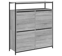 Shoe Cabinet with 4 Flip-Drawers Shoe Storage Shelf Shoe Rack Cupboard vidaXL