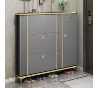 Shoe Cabinet with Accessory Der and Adjustable PartitsUltra Thin SpaceSaving Solut for Hallway Doorway and Living Room