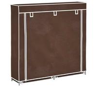 Vidaxl Shoe Cabinet With Cover Cream 115X28X110 Cm Fabric