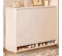 Shoe Cabinet with Doors Traditional White Wooden Shoe Rack Modern Large Capacity Wood Slim Hidden Shoe Organizer for Entryway Hallway Closet Living Room,Ideal for Home