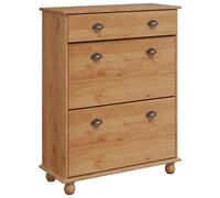Shoe Cabinet with Drawer with Storage ASKIM Solid Pine Wood Modern vidaXL
