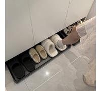 Shoe Cabinet with Hidden Drawers Easy Access Storage nizer Base Cabinet with Rebound Track Shelves Black WxD-56x46cm (22" x18 1/8")