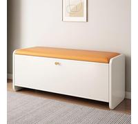 Shoe Cabinet with Padded Seat, Modern Entryway Storage Organizer, Solid Wood Shoe Rack for Bedroom or Hallway, Space-Saving Design, 31x12x18 in