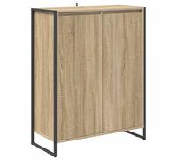 vidaXL Shoe Cabinet Black Oak 79 x 36 x 100 cm Engineered Wood, Living Room, Rectangular, Durable, Stylish Furniture for Modern Spaces, Enhance Your Home Design