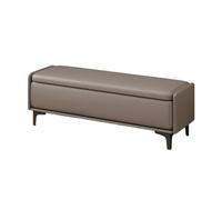 Shoe Changing Bench with Cushioned Leather Seat, Flip-top Storage, Solid Wood Frame, Entryway & Bedroom Bench, Stylish Hallway nizer (Color 4, 80x)