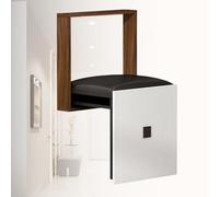 Shoe Changing Stool Bench, Wall-Mounted Invisible Shoe-Changing Stool, Wall-Mounted Folding Chair Invisible with PU Leather, Fold down Shower Seat Wall Mounted, Shoe Changing Stool, Space Saving,D