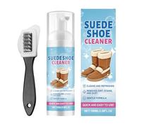 Shoe Cleaner Kit | 100ml Stain Removal Spray with Brush,Sneaker Cleaning Spray | for Leather Knit Canvas Footwear Boot Slipper