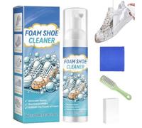 Shoe Cleaner Kit,Trainer Cleaner Foam for Removing Stains and Dirt,Sneaker Cleaner Removes Dirt & Stain,Shoe Cleaning Kit with Brush & Towel,White Trainers Cleaner,Trainer Whitener for White Train-ers