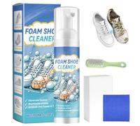 Shoe Cleaning Kit, 2025 New White Trainer Cleaner, with Brush, Towel and Sponge, Removes Dirt & Stains for White Shoes, Leather, Knit, Boots, Canvas, Suede, Fabric, Rubber, PU, Sneakers, Canvas (1PCS)