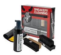 Shoe Cleaning Kit - Premium Foam Shoe Cleaner with Soft & Stiff Bristle Brushes and Microfiber Towel - Shoe Cleaner for Sneakers, Tennis, Gym, White Shoes, Leather, Mesh, Knit, Canvas & Nubuck, PU