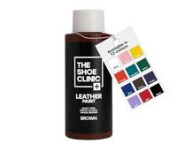 Shoe Clinic Leather Shoe Paint | Quick Drying Finish | Durable, Flexible, Scratch & Peel Resistant | Leather Paint For Customising & Painting Trainers, Sneakers & Leather Footwear (Brown 50ml)