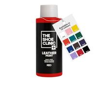 Shoe Clinic Leather Shoe Paint | Quick Drying Finish | Durable, Flexible, Scratch & Peel Resistant | Leather Paint For Customising & Painting Trainers, Sneakers & Leather Footwear (Red 50ml)