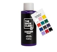 Shoe Clinic Leather Shoe Paint | Quick Drying Finish | Durable, Flexible, Scratch & Peel Resistant | Leather Paint For Customising & Painting Trainers, Sneakers & Leather Footwear (Purple 50ml)