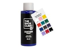 Shoe Clinic Leather Shoe Paint | Quick Drying Finish | Durable, Flexible, Scratch & Peel Resistant | Leather Paint For Customising & Painting Trainers, Sneakers & Leather Footwear (Blue 50ml)