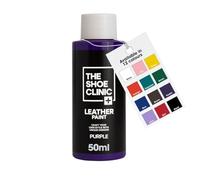 Shoe Clinic Leather Shoe Paint | Quick Drying Finish | Durable, Flexible, Scratch & Peel Resistant | Leather Paint For Customising & Painting Trainers, Sneakers & Leather Footwear (Purple 50ml)