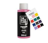 Shoe Clinic Leather Shoe Paint | Quick Drying Finish | Durable, Flexible, Scratch & Peel Resistant | Leather Paint For Customising & Painting Trainers, Sneakers & Leather Footwear (Pink 50ml)