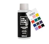 Shoe Clinic Leather Shoe Paint | Quick Drying Finish | Durable, Flexible, Scratch & Peel Resistant | Leather Paint For Customising & Painting Trainers, Sneakers & Leather Footwear (White 50ml)