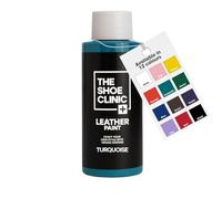 Shoe Clinic Leather Shoe Paint | Quick Drying Finish | Durable, Flexible, Scratch & Peel Resistant | Leather Paint For Customising & Painting Trainers, Sneakers & Leather Footwear (Turquoise 50ml)