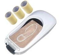 Shoe Cover Dispenser, Automatic Disposable Shoes Film Machine with 3 Rolls Film Refill(About 1500 Times)(1-white)
