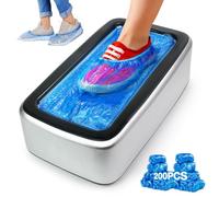 Shoe Cover Dispenser Containing 200pcs Shoe Covers Disposable Non Slip High Quality Automatic Shoe Cover Machine with Disposable Shoe Covers for Indoors for Most Occasion and Shoes Size